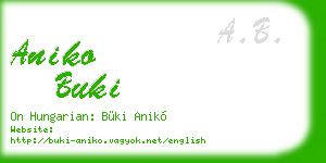 aniko buki business card